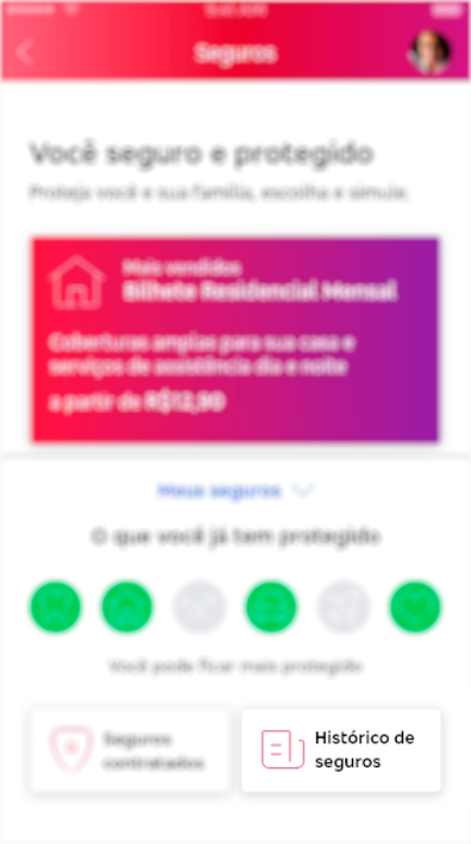 Área de seguros - Antes do teste